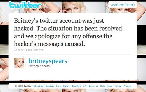 Britney Spears Twitter Page