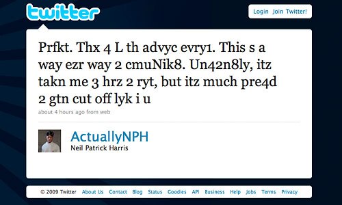 Neil Patrick Harris, Twitter