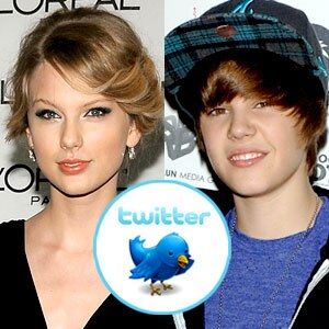 Taylor Swift, Justin Bieber, Twitter Logo