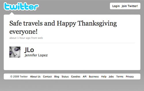 Jennifer Lopez, Twitter