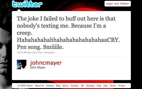 John Mayer, Twitter