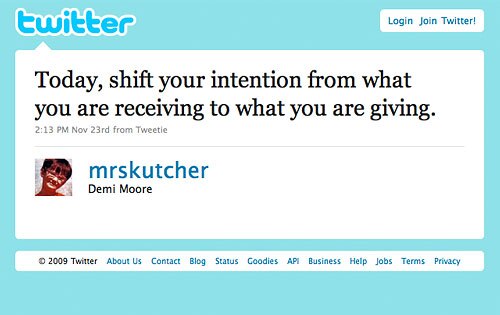 Demi Moore, Twitter