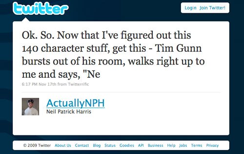 Neil Patrick Harris, Twitter