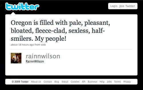 Rainn Wilson, Twitter