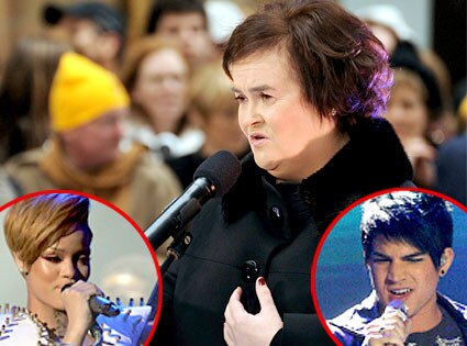 Susan Boyle, Rihanna, Adam Lambert