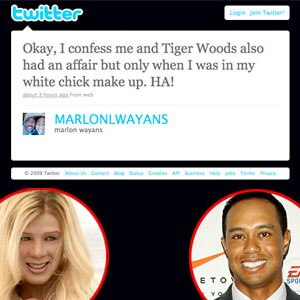 Marlon Wayans, Twitter, Tiger Woods