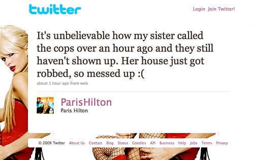 Paris Hilton, Twitter