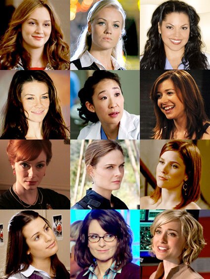 Girl on Top, Leighton Meester, Gossip Girl, Yvonne Strahovski Chuck, Sara Ramirez, Greys Anatomy, Evangeline Lilly, Lost, Sandra Oh, Grey's Anatomy, Alyson Hannigan, How I , Christina Hendricks, Mad Men, Emily Deschanel, Bones, Sophia Bush, One Tree Hill, Lea Michele, Glee, Tina Fey, 30 Rock, Allison Mack, Smallville