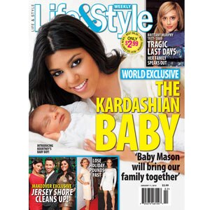 Life and Style Cover, Kourtney Kardashian, Scott Disick, Mason