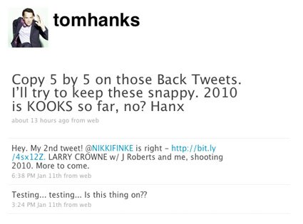 Tom Hanks, Twitter