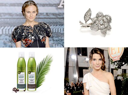Diane Kruger, Urban Outfitters Ring, Prive Concept Vert Rejuvenating Pure Shampoo and Conditioner, Sandra Bullock