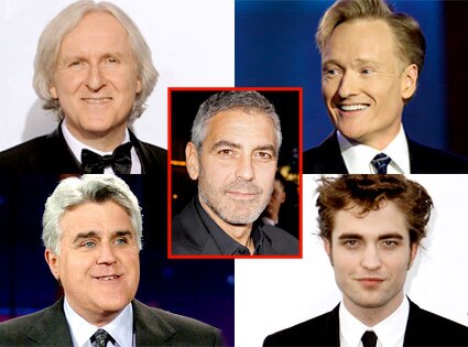 James Cameron, Conan O'Brien, Jay Leno, Robert Pattinson, George Clooney