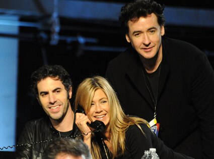 Sasha Baron Cohen, Jennifer Aniston, John Cusack