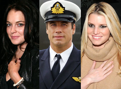 John Travolta, Jessica Simpson, Lindsay Lohan