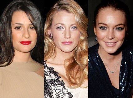Lea Michele, Blake Lively, Lindsay Lohan