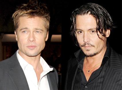 vanessa paradis and johnny depp kissing. Brad Pitt, Johnny Depp