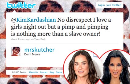 Demi Moore, Kim Kardashian, Twitter