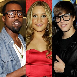 Amanda Bynes, Kanye West, Justin Bieber