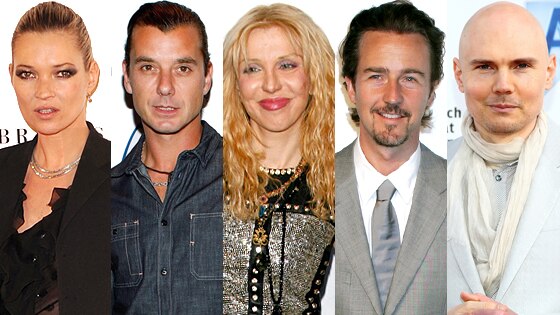 Kate Moss, Gavin Rossdale, Courtney Love, Edward Norton, Billy Corgan
