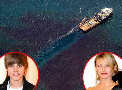 Gulf of Mexico Oil Spill, Justin Bieber, Cameron Diaz