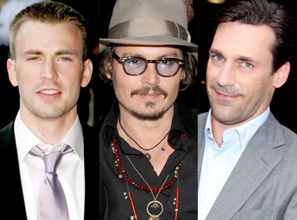 Chris Evans, Johnny Depp, Jon Hamm Solo/ZumaPress.com; Fame Pictures; Chris Evans, Johnny Depp, Jon Hamm Solo/ZumaPress.com; Fame Pictures;