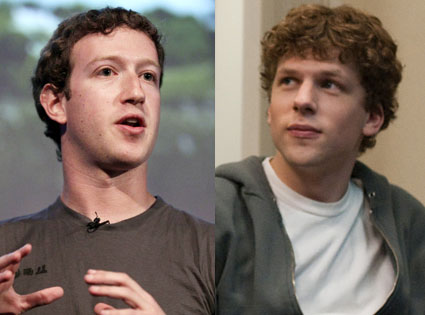 Mark Zuckerberg, Jesse Eisenberg, The Social Network