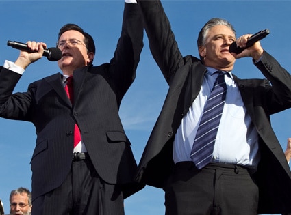 Jon Stewart and Stephen Colbert