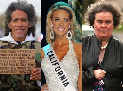 Ted Williams, Carrie Prejean, Susan Boyle