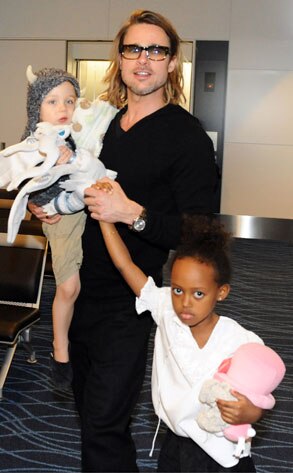 Brad Pitt , Knox Jolie-Pitt, Zahara Jolie-Pitt