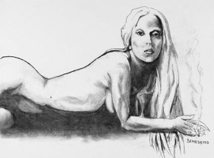 Lady Gaga Ebay Drawing, Tony Bennett