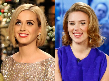 Scarlett Johansson Katy Perry NBC Cue the blond jokes because two hot 
