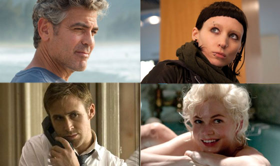 Golden Globe Nominations Go for Ryan Gosling George Clooney and Girl With