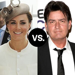 Charlie Sheen, Kate Middleton