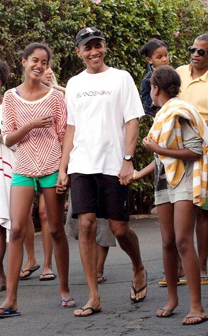 Barack Obama, Malia Obama, Sasha Obama