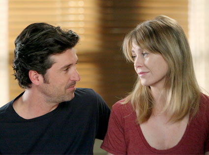 ellen pompeo and patrick dempsey kiss. Greys Anatomy, Patrick Dempsey