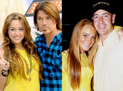 Miley Cyrus, Billy Ray Cyrus, Lindsay Lohan, Michael Lohan