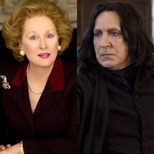 meryl streep, iron lady, extremely loud, incredibly close, alan rickman, harry potter and the deathly hallows part 2