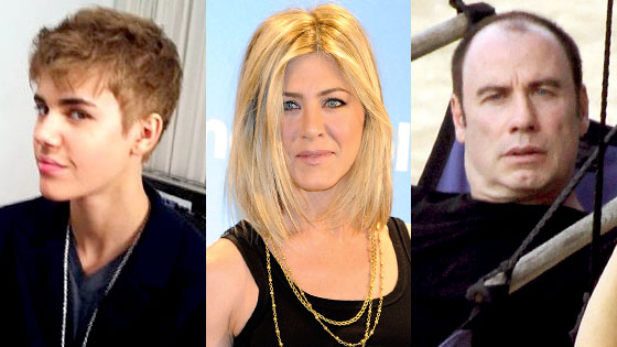 Justin Bieber Jennifer Aniston John Travolta