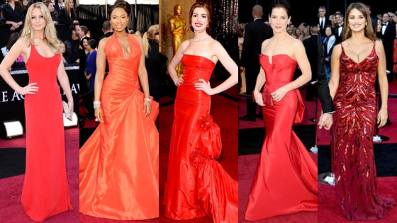 Jennifer Lawrence, Jennifer Hudson, Anne Hathaway, Sandra Bullock, Penelope Cruz