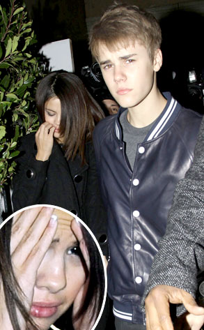 selena gomez got punched by a bieber fan. Selena Gomez, Justin Bieber