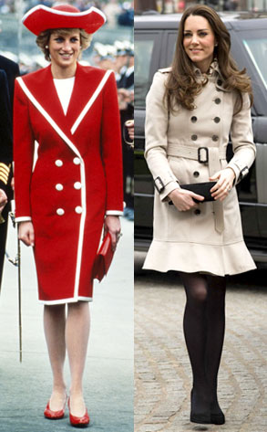 prince william and diana photos kate middleton red coat. Princess Diana, Kate Middleton