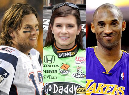 Tom Brady, Danica Patrick, Kobe Bryant