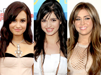 Demi Lovato, Rebecca Black, Miley Cyrus