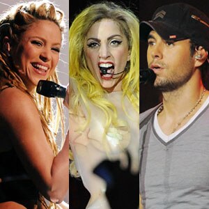 Lady Gaga, Enrique Iglesias, Shakira