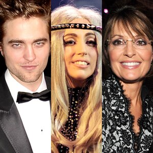 Robert Pattinson, Lady Gaga, Sarah Palin