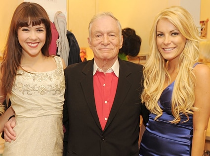 Claire Sinclair, Hugh Hefner, Crystal Harris Claire Sinclair, Hugh Hefner, Crystal Harris