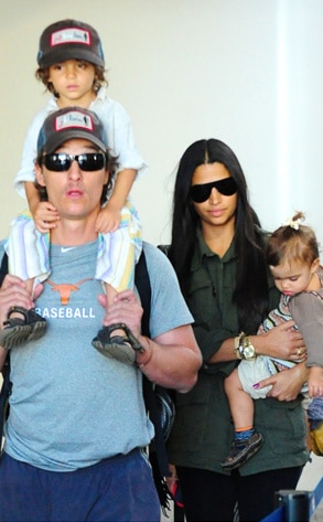 Matthew McConaughey, Camila Alves, Levi cConaughey, Vida cConaughey
