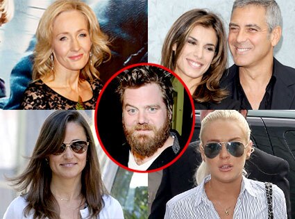JK Rowling, George Clooney, Elisabetta Canalis, Pippa Middleton, Lindsay Lohan, Ryan Dunn