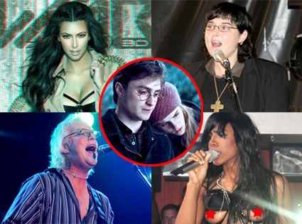 Kim Kardashian, Sinead O Connor, Jani Lane, Kelly Rowland, Emma Watson, Daniel Radcliffe, Deathly Hallows