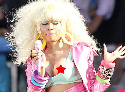 Nicki Minaj Suffers Nip Slip During GMA Gig